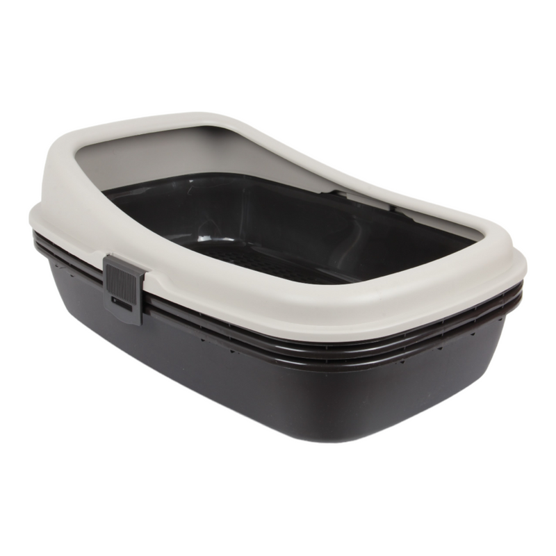 Cat Litter Tray with Sieve. Sifting Litter Box. (Beige & Brown)