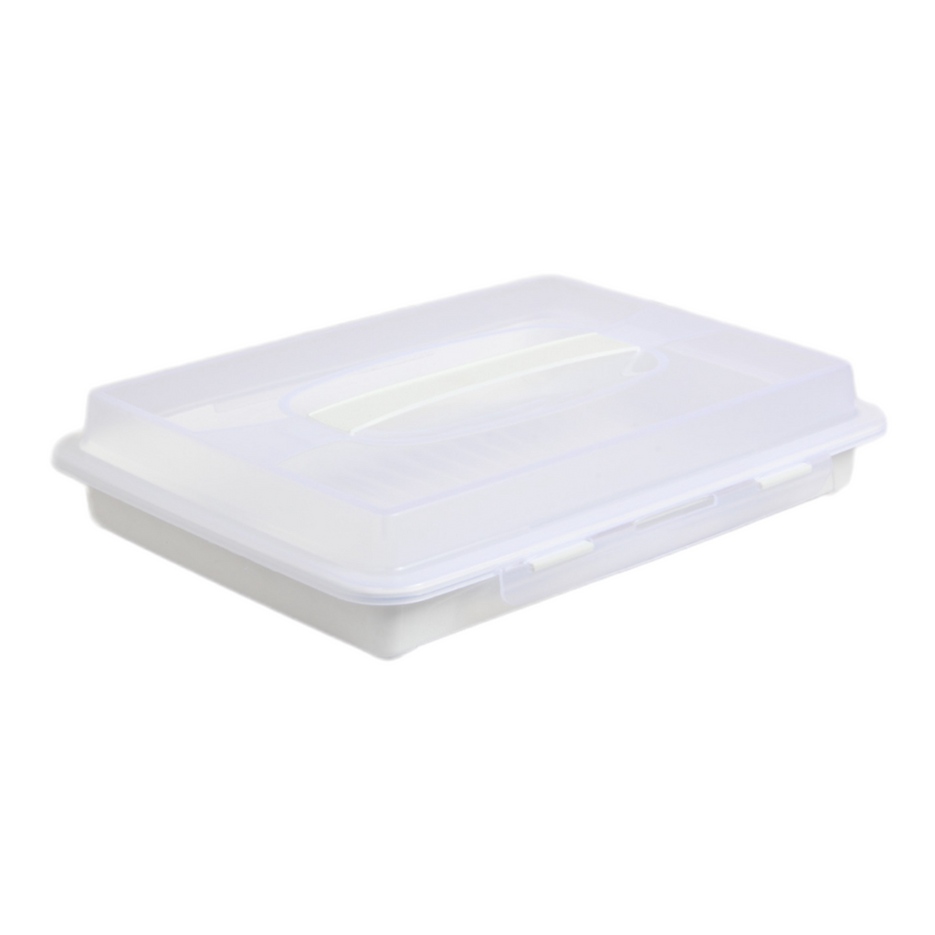 Rectangular Cake Carrier. Plastic Food Storage Box. (Antrasit) — All In One  London