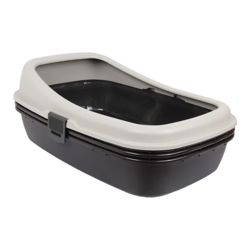 Cat Litter Tray with Sieve. Sifting Litter Box. (Beige & Brown)