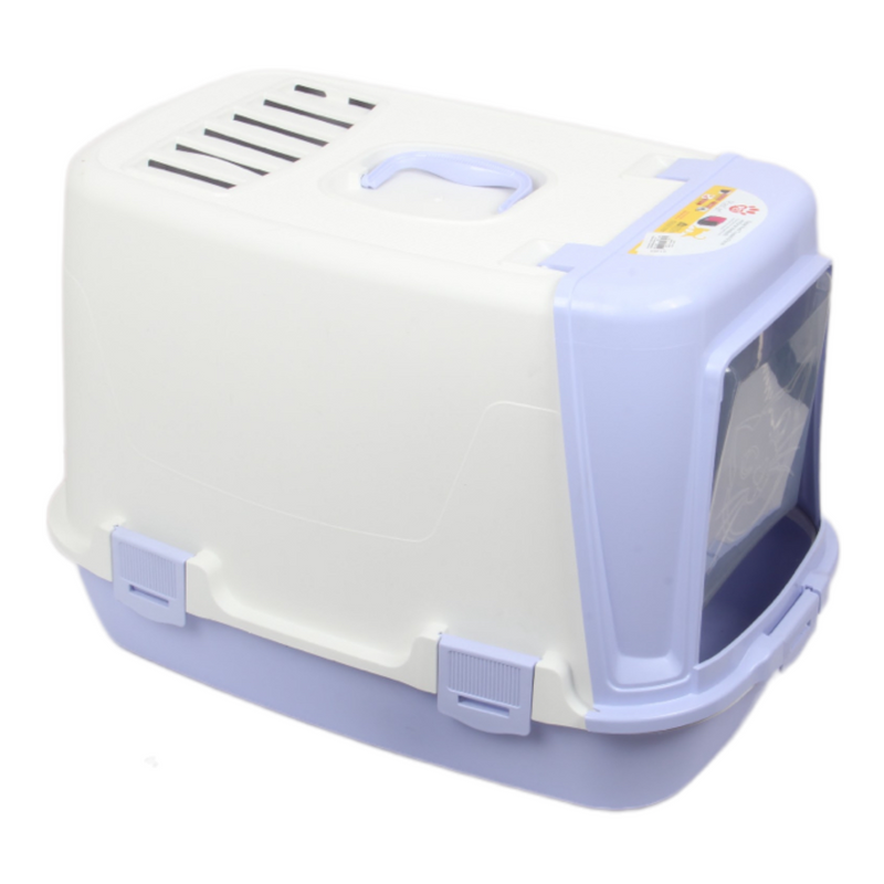 Pet Hooded Litter Tray Box with Scoop. Carbon Filter Litter Box.