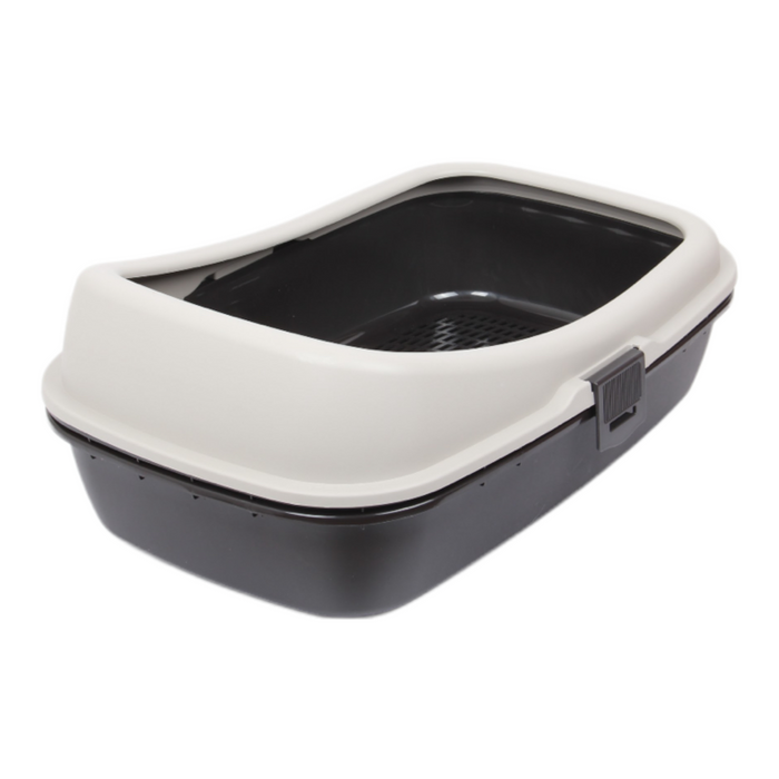 Cat Litter Tray with Sieve. Sifting Litter Box. (Beige & Brown)