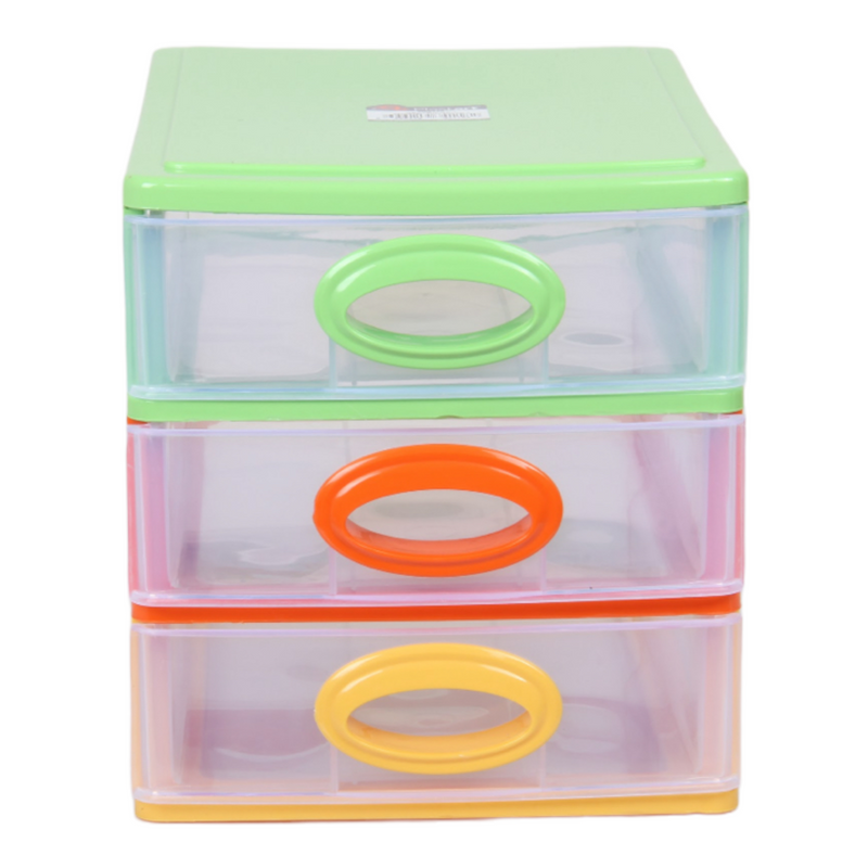 Small Storage Unit with Drawers. 3 Tier Desktop Storage Tower.