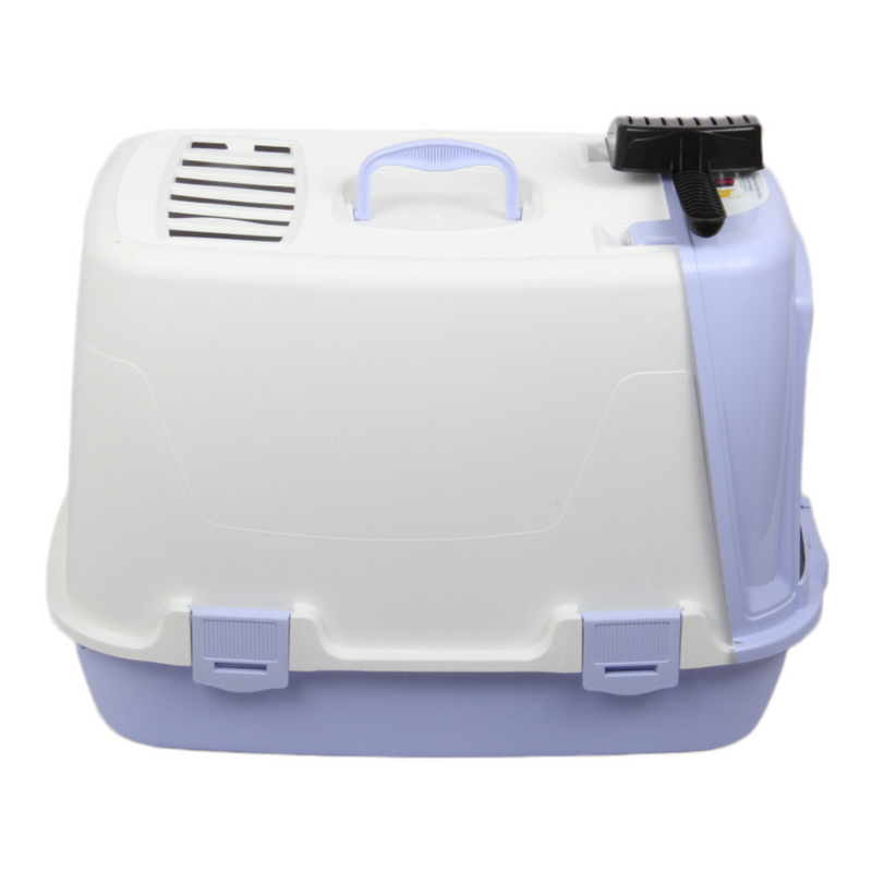 Pet Hooded Litter Tray Box with Scoop. Carbon Filter Litter Box.