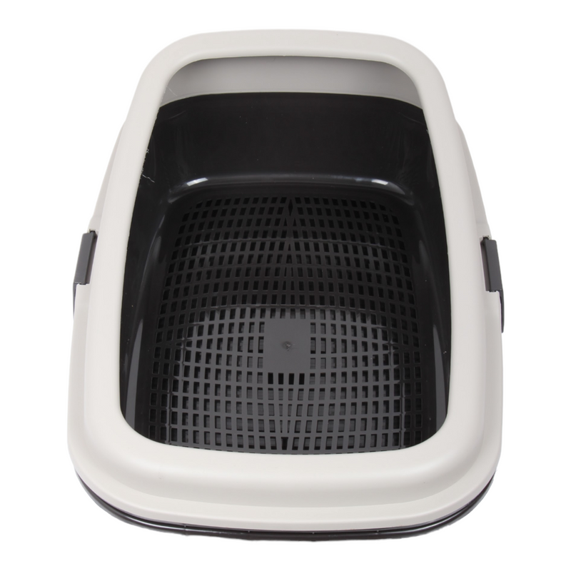 Cat Litter Tray with Sieve. Sifting Litter Box. (Beige & Brown)