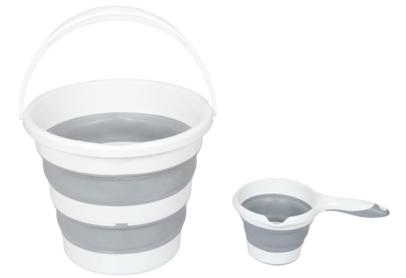 Foldable Baby Bath Set. Collapsible Bathtub, Bucket & Water Pourer.