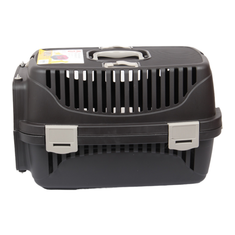 Small Plastic Pet Carrier. (Brown)