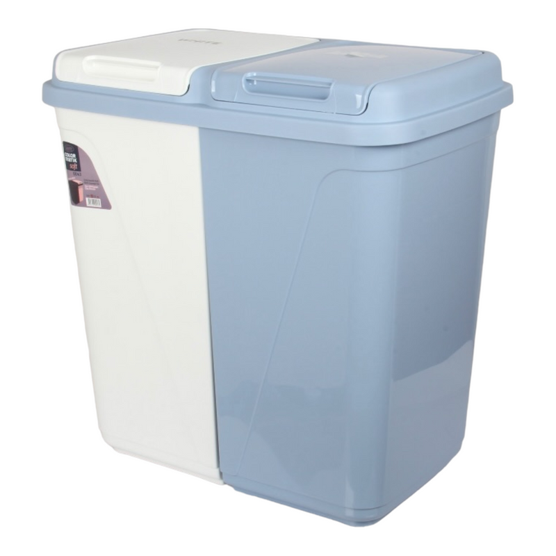 Dual Compartment Laundry / Waste Recycling Bin - 90L