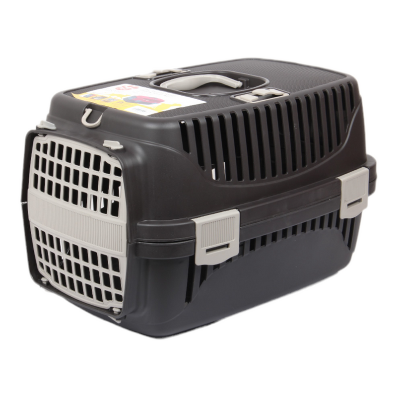Small Plastic Pet Carrier. (Brown)