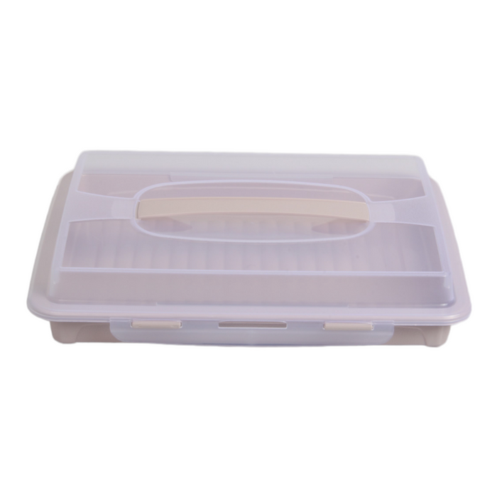 Rectangular Cake Carrier. Plastic Food Storage Box. (Antrasit) — All In One  London