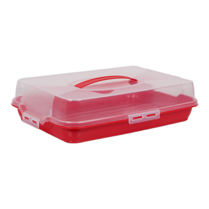 Rectangular Cake Carrier. Plastic Food Storage Box. (44.5x10.5x31cm)(R ...