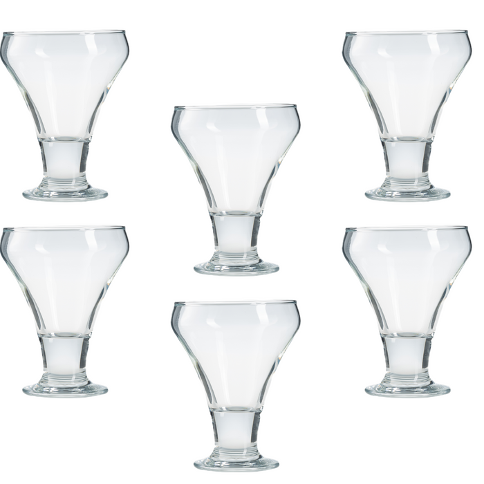 Coupe Cocktail Glasses. (Set of 6) Short Steam Martini Champagne Saucers (305 cc/ml)