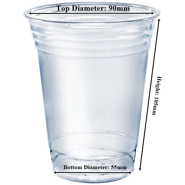 Go-Pak Plastic Cold Smoothie Beverage Clear Cups. (12oz) (Box of 850)