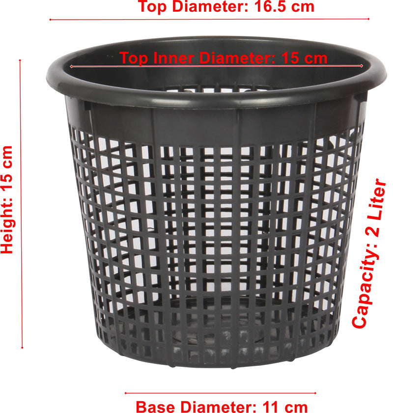 Round Black Pond Planting Garden Basket. Aquatic Pots. (2 Litre & 15 Litre).