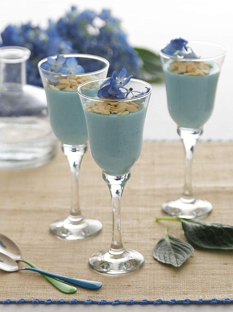 Retro Style Wine Glasses Set. Stemmed Cocktail Goblets. (Pack of 6) (315 cc/ml).