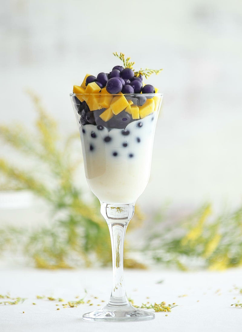 Retro Style Wine Glasses Set. Stemmed Cocktail Goblets. (Pack of 6) (315 cc/ml).