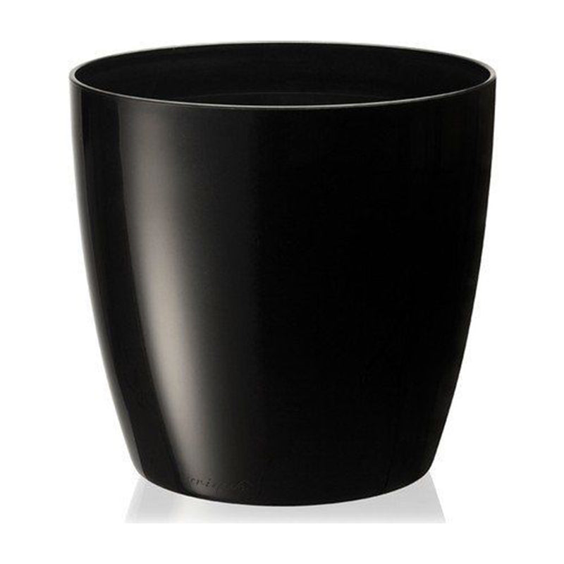 Black and White Indoor Plant Pot with Watering Feature. Self-Watering Pot.