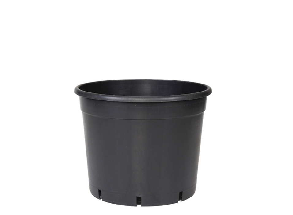 Heavy Duty Black Plastic Plant Pot. Nursery Pot. Outdoor. (Pack of 5) (17.5 L).