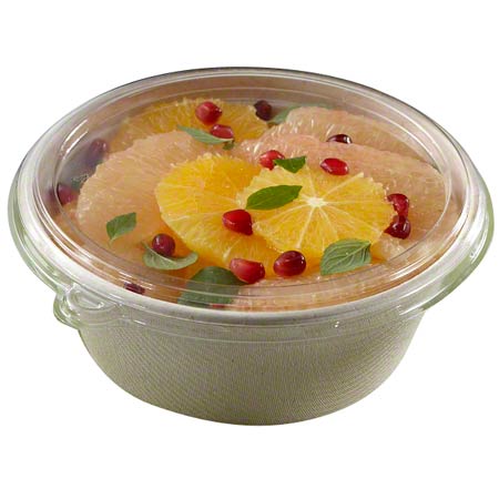 PET Flat Lid For 16 oz. Round Bowl. (Box of 500)