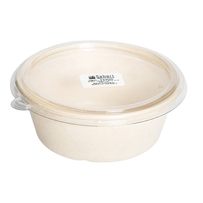 PET Flat Lid For 16 oz. Round Bowl. (Box of 500)