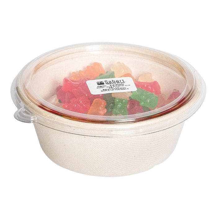 PET Flat Lid For 16 oz. Round Bowl. (Box of 500)
