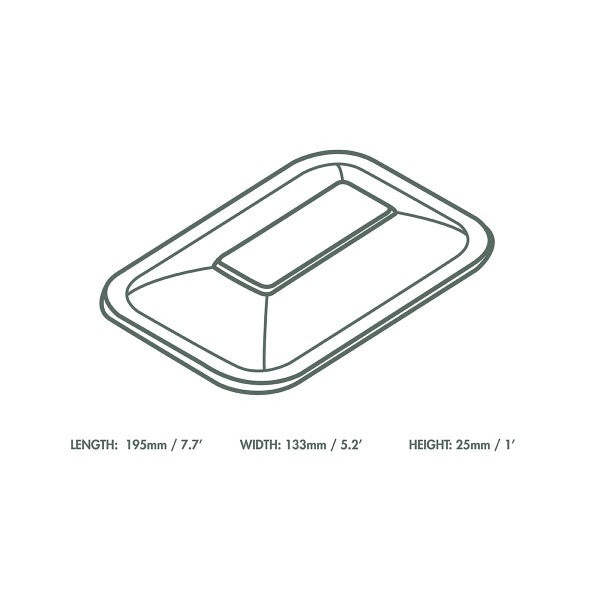 Vegware V3-GLC Size 3 PLA Gourmet Clear Lid. (Box of 600)