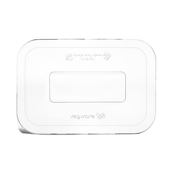 Vegware V3-GLC Size 3 PLA Gourmet Clear Lid. (Box of 600)