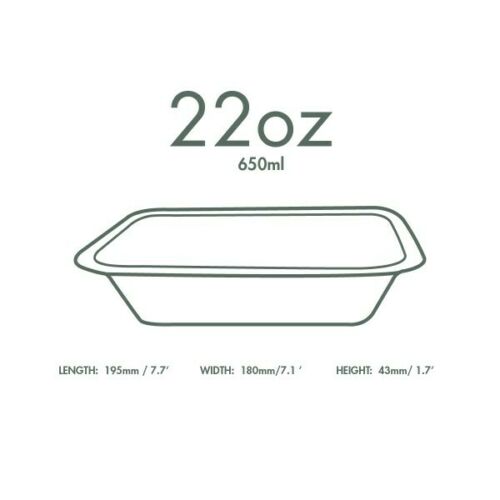 Vegware V4-GB22 22oz/650 ml Gourmet Base Tray (Fits Lid 4) (Box of 600 Tray)