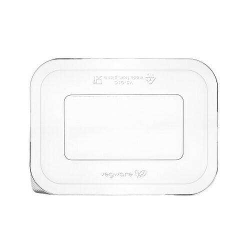 Vegware V5-GLC Size 5 PLA Gourmet Clear Lid. (Box of 600)