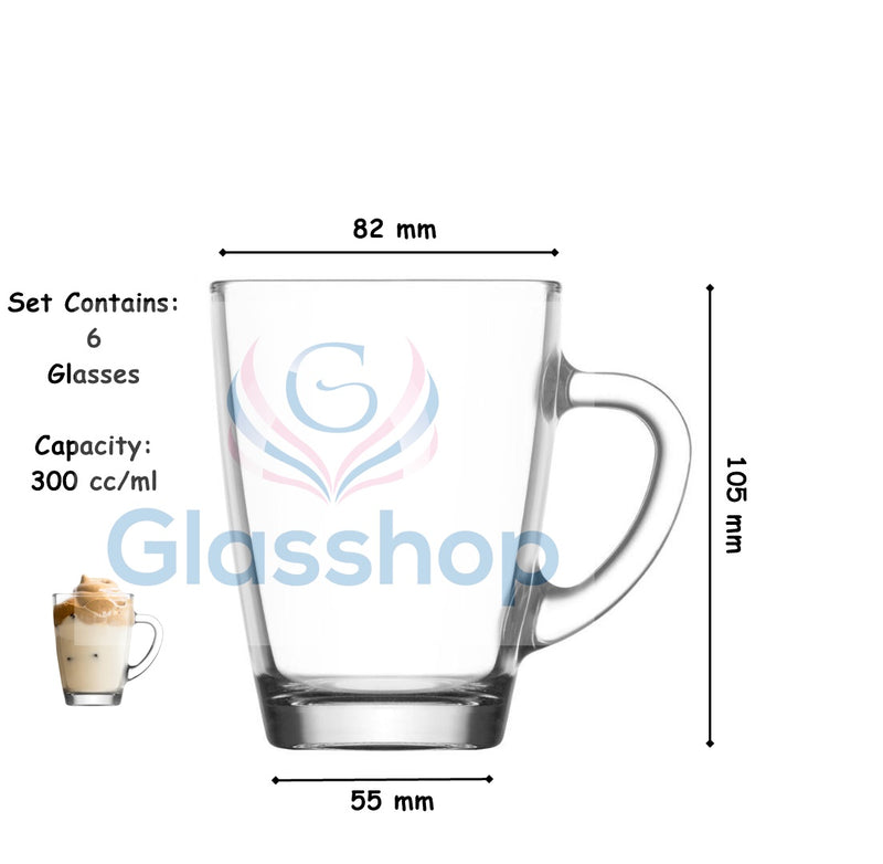 Elevate Your Tea and Coffee Experience with Our Glass Mugs - Pack of 6!