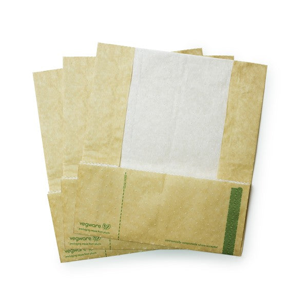 Vegware Therma Hot Panini Grill Toast Paper Pouch Bags ( 9" ) ( Box of 500)