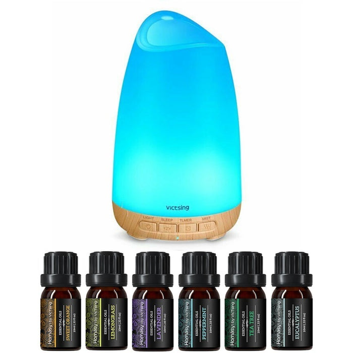 Essential Oil Diffuser with Oils. Oil Diffuser with 6 Pure Essential Oils. (150 ml)