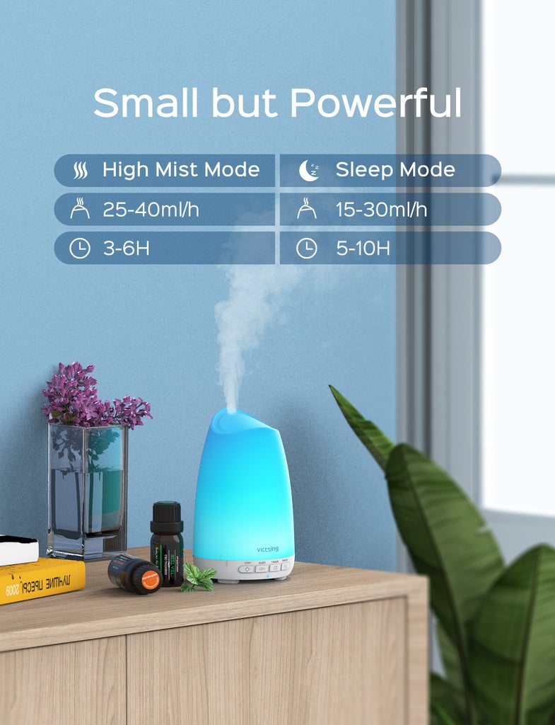 Essential Oil Diffuser with Oils. 150ml Oil Diffuser with 6 Pure Essential Oils.