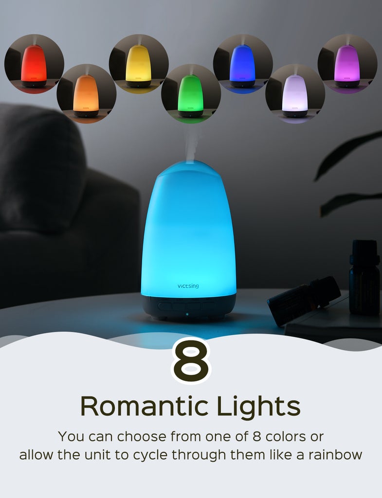 Essential Oil Diffuser with Oils. 150ml Oil Diffuser with 6 Pure Essential Oils.