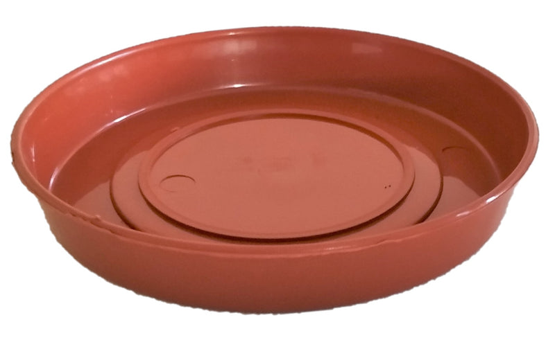 Small Plant Pot and Saucer. Decorative Flower Flat Pot Planter. (1 Lt)