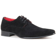 Derby Shoes Genuine Leather Lining Lace Up - Azurra (Black).