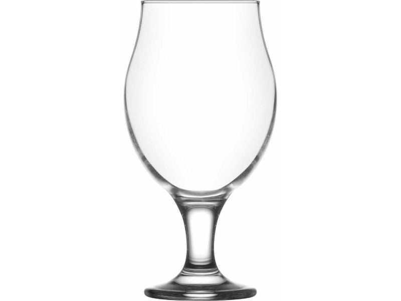 Classic Tulip Beer Glass Set. Stemmed Craft Beer Ale Glasses.(Pack of 6) (570 ml)