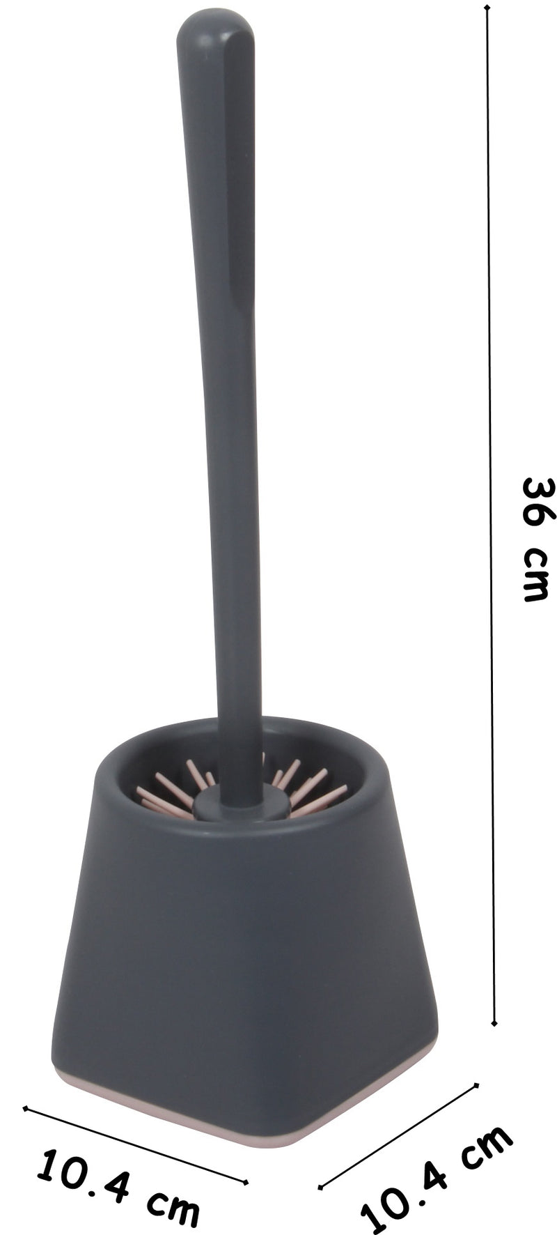 Silicone Toilet Brush. Toilet Brush with Holder. Square Toilet Brush. (Antrasit)