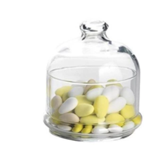 Mini Glass Food Patisserie Jar with Domed Lid. Cake Macaron Cookie Containers.