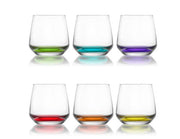 coloured base drinking glasses