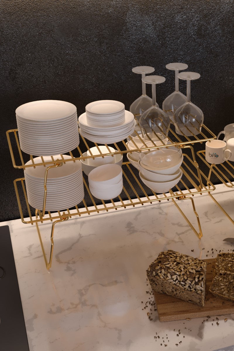 Cupboard Organiser. (Set of 3) Kitchen Bathroom Wardrobe Organiser.