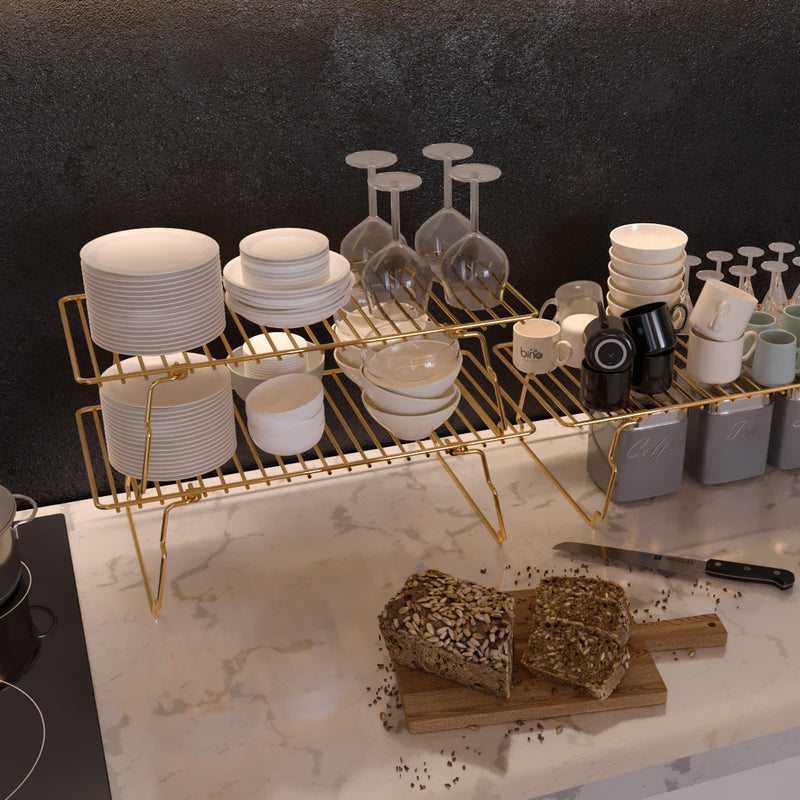 Cupboard Organiser. (Set of 3) Kitchen Bathroom Wardrobe Organiser.