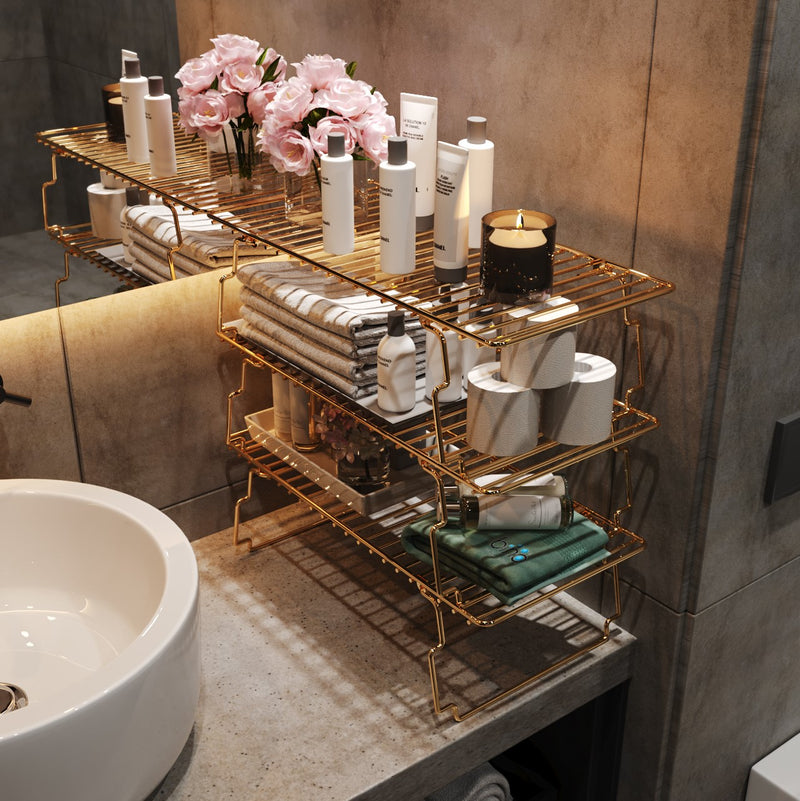 Cupboard Organiser. (Set of 3) Kitchen Bathroom Wardrobe Organiser.