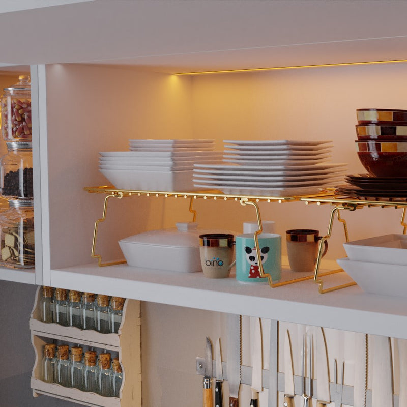 Cupboard Organiser. (Set of 3) Kitchen Bathroom Wardrobe Organiser.