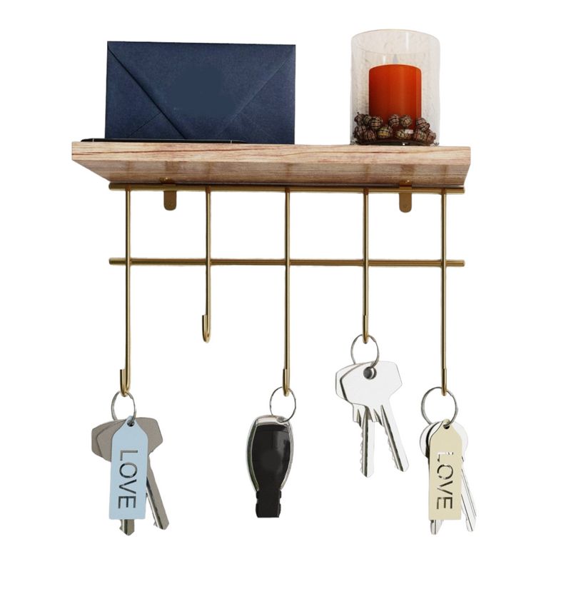 Key Hook for Wall. 5 Hooks Key Rack. Decorative Hanger Hook.