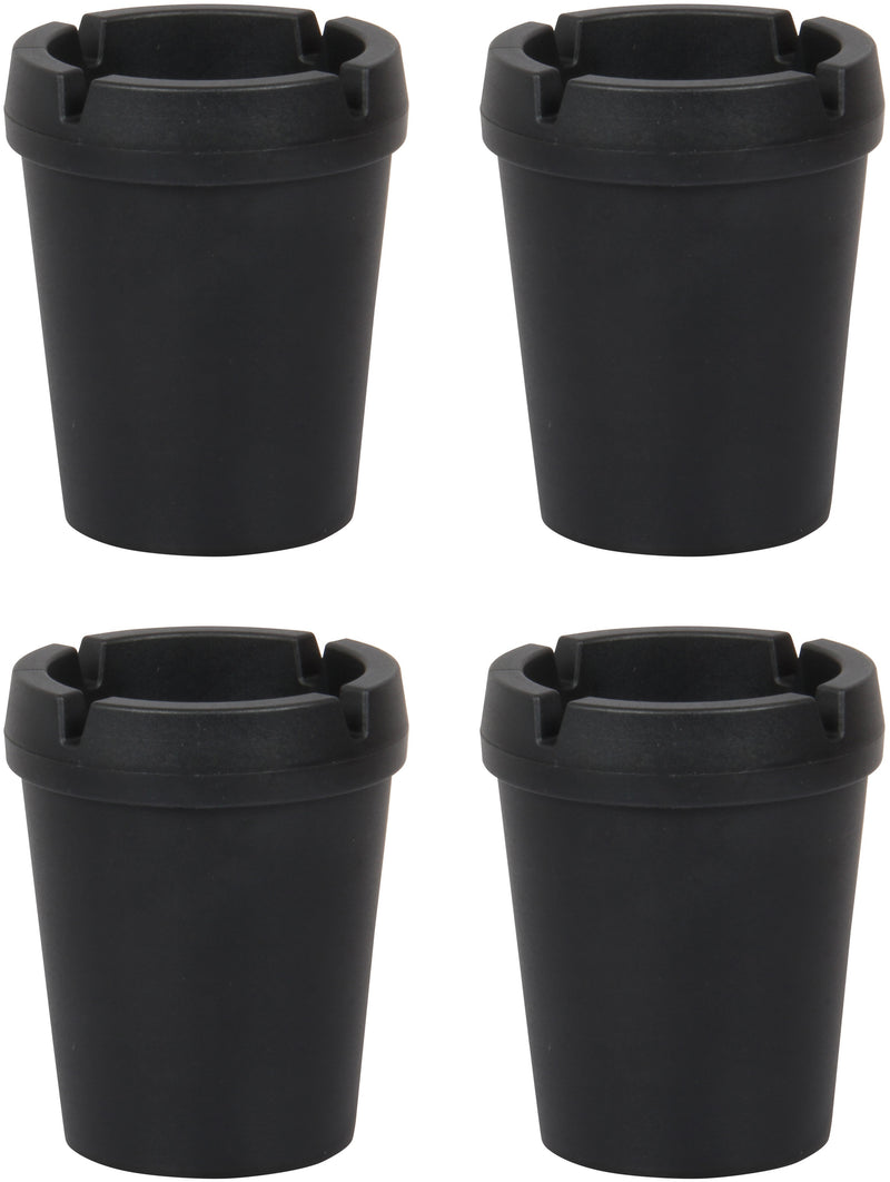 4x Butt Bucket Ashtray. Car Ash Smokeless. Self Extinguishing. (Black)