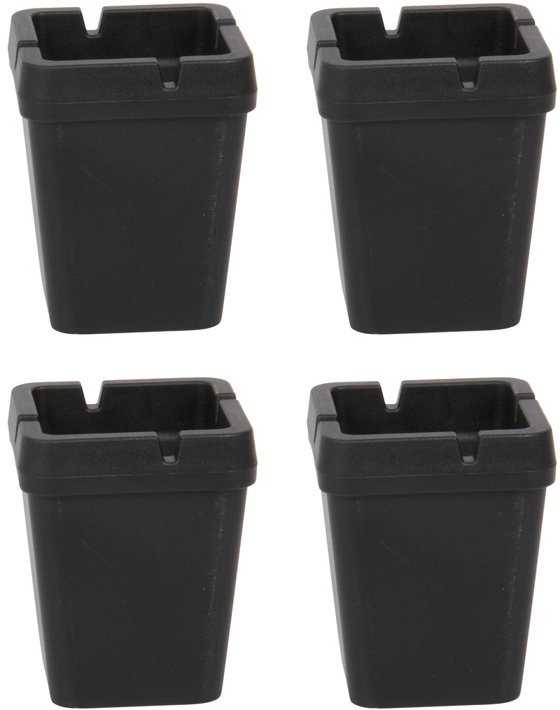 4x Square Butt Bucket Ashtray. Car Ash Smokeless. Self Extinguishing. (Black)