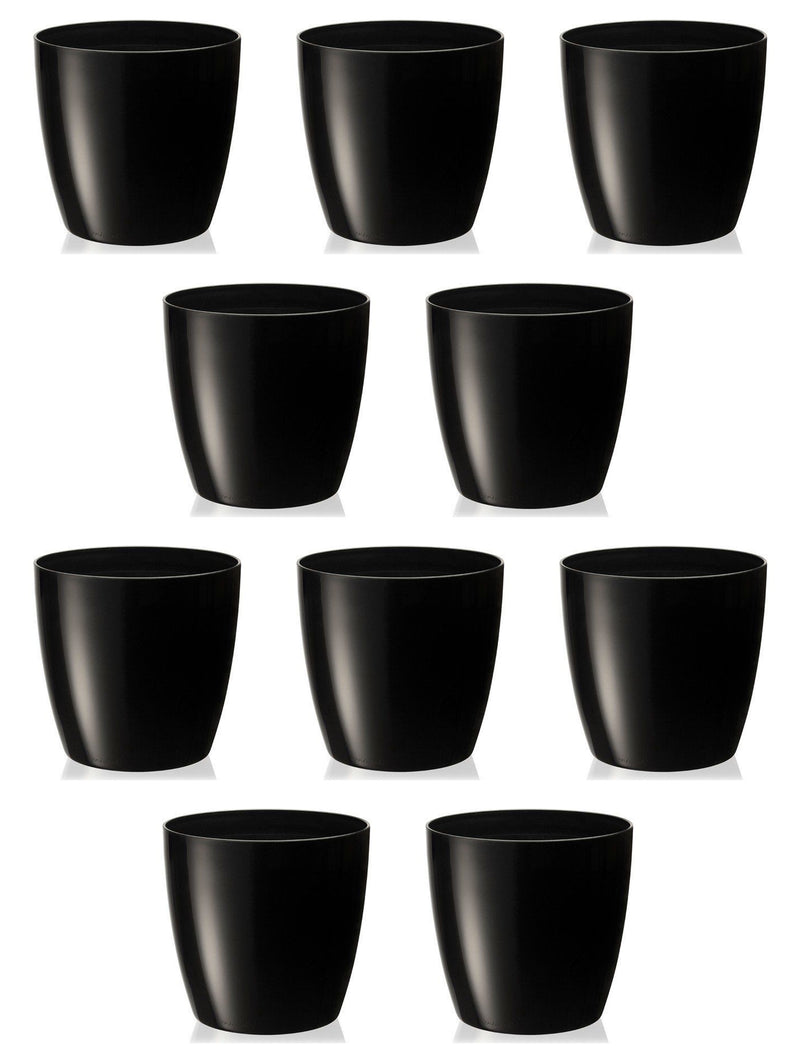 Black Indoor Plant Pot with Watering Feature. Self-Watering Pot.
