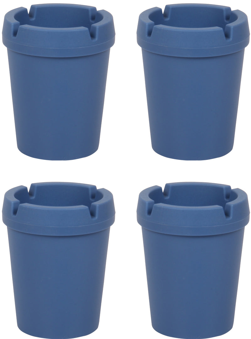 4x Butt Bucket Ashtray. Car Ash Smokeless. Self Extinguishing. (Blue)