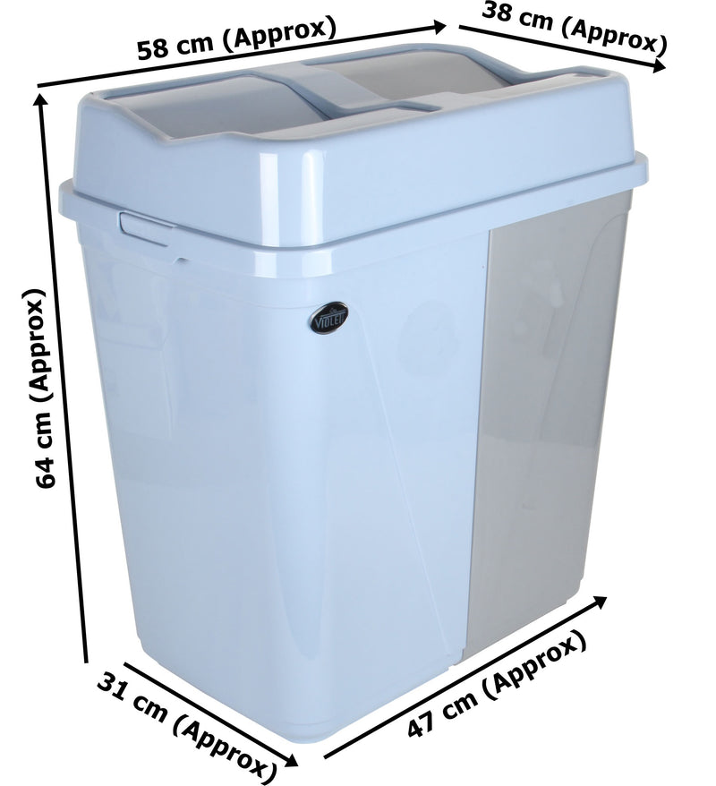 Dual Compartment Rubbish Waste Bin - 100L