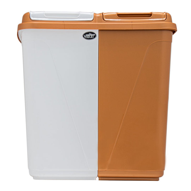 Dual Compartment Laundry / Waste Recycling Bin - 90L